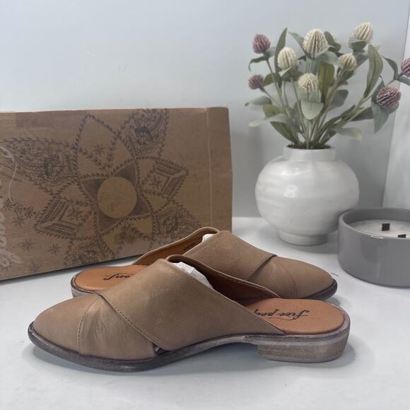 Free People Lordes Mule Natural Leather Slip On Tan 11947 Women 7/EU 37 NWB - Picture 5 of 10